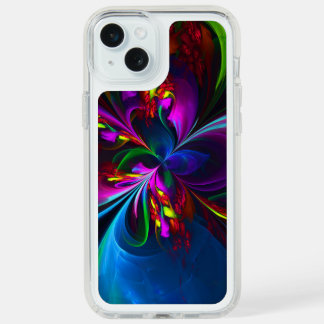 Modern Floral Abstract Art Red Blue Pattern #15 iPhone 15 Plus Case