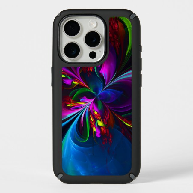 Modern Floral Abstract Art Red Blue Pattern #15 Speck iPhone Case (Front)