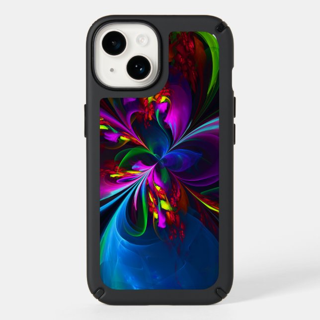 Modern Floral Abstract Art Red Blue Pattern #15 Speck iPhone Case (Front)