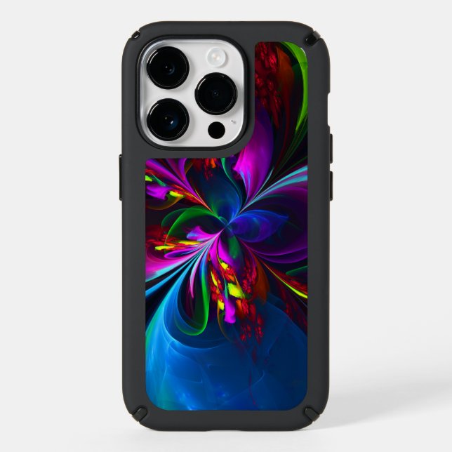 Modern Floral Abstract Art Red Blue Pattern #15 Speck iPhone Case (Front)