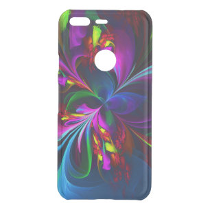 Modern Floral Abstract Art Red Blue Pattern #15 Uncommon Google Pixel Case