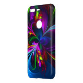 Modern Floral Abstract Art Red Blue Pattern #15 Uncommon Google Pixel Case (Back/Left)