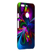 Modern Floral Abstract Art Red Blue Pattern #15 Uncommon Google Pixel Case (Back/Right)