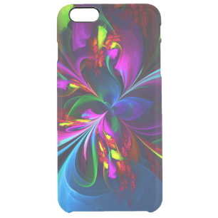 Modern Floral Abstract Art Red Blue Pattern #15 Clear iPhone 6 Plus Case