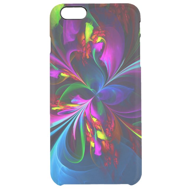 Modern Floral Abstract Art Red Blue Pattern #15 Uncommon iPhone Case (Back)
