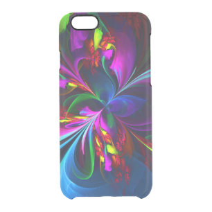 Modern Floral Abstract Art Red Blue Pattern #15 Clear iPhone 6/6S Case