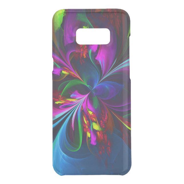 Modern Floral Abstract Art Red Blue Pattern #15 Uncommon Samsung Galaxy Case (Back)