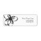 Modern Floral Address Label Black And White