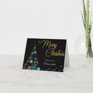 Modern, Floral and Bold Christmas Card