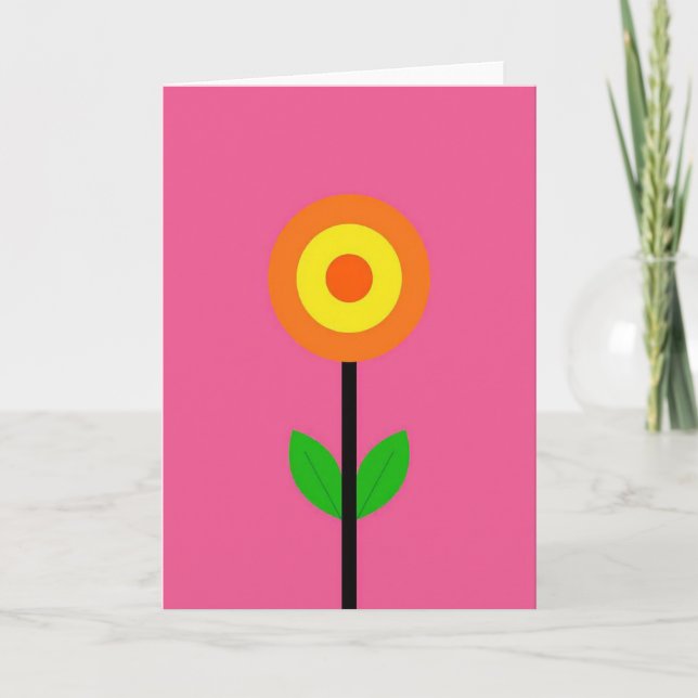 Modern Floral Art Card (Front)