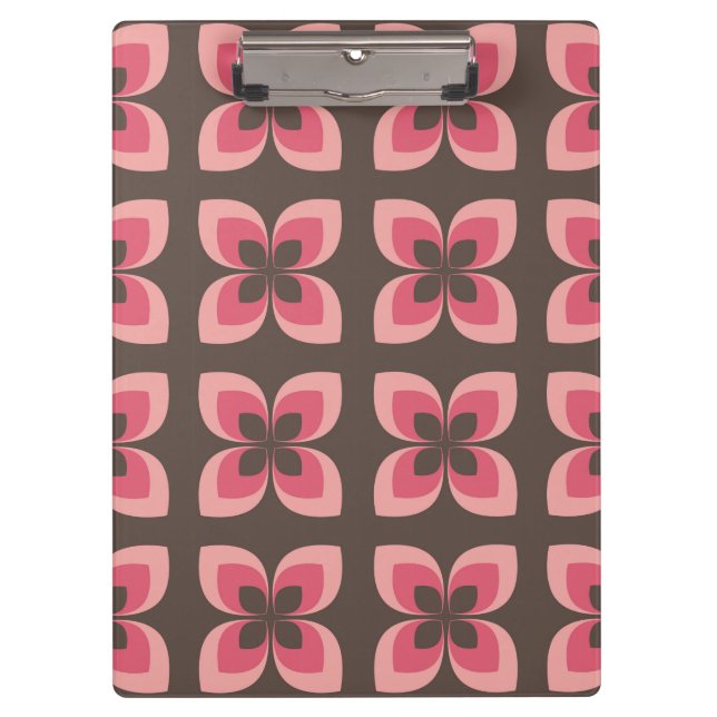 Modern Floral Art Design Clipboard (Front)