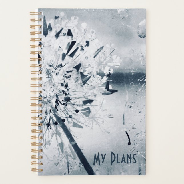 Modern Floral Art Spiral  Planner (Front)