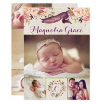 baby name announcement card