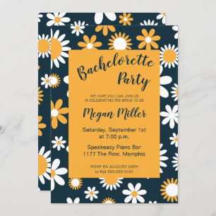 Modern Floral Bachelorette Party Invitation