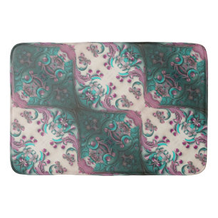 Modern Floral Bath Mat