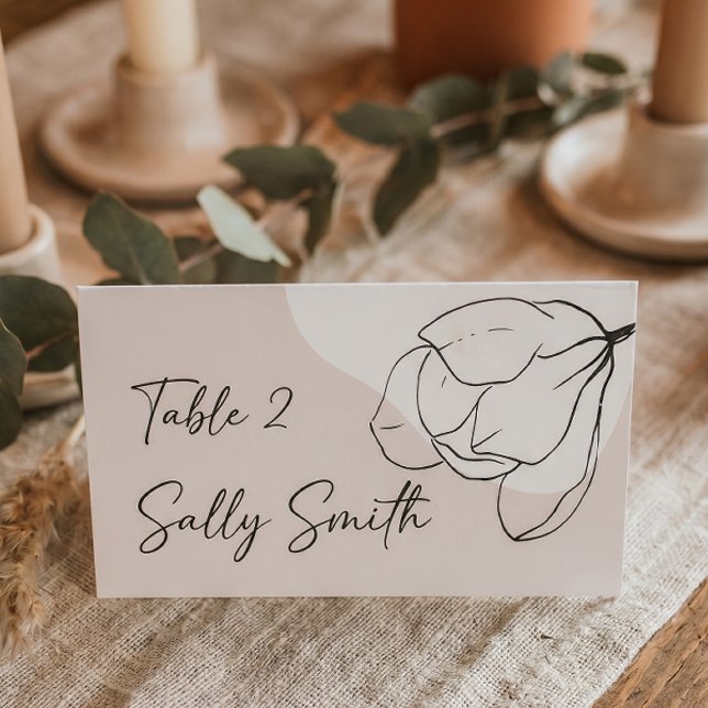 Modern Floral Bohemian Wedding Escort Card (Creator Uploaded)