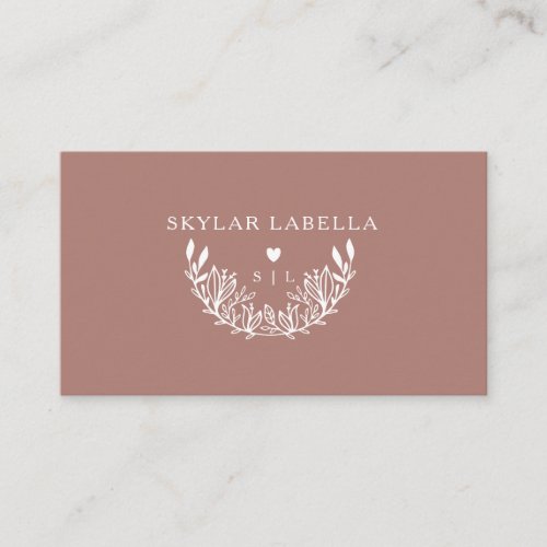 Modern Floral Botanic Line_Art Logo  Monogram Business Card