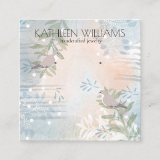 Modern floral botanical Earring display card