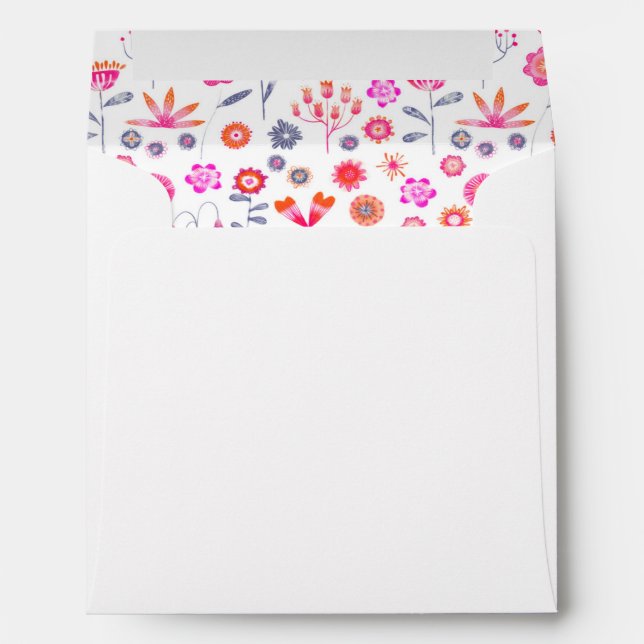 Modern Floral Botanical Envelope (Back (Bottom))
