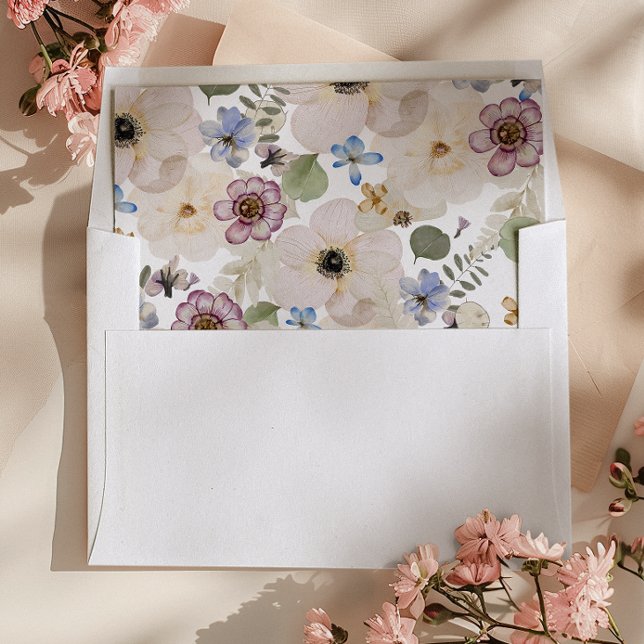 Modern Floral Botanical Envelope Liner (Modern Floral Botanical Boho Envelope Liner by Painted Paperie
)