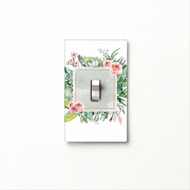 Modern Floral Botanical Rustic Elegant Chic Garden Light Switch Cover (In Situ)