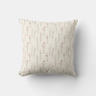 Modern Floral Botanical Simple Feminine Wildflower Throw Pillow