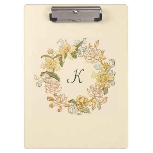 Modern Floral Botanical Watercolor Pink Stylish 2 Clipboard