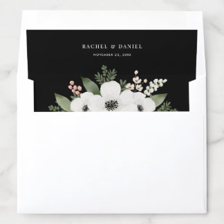 Modern Floral Botanical Wedding Envelope Liner