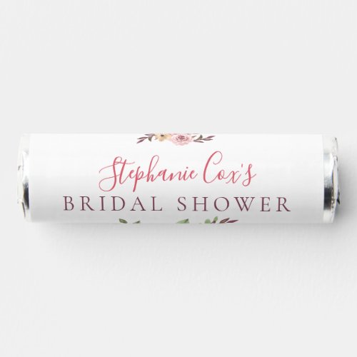 Modern Floral Bridal Shower Breath Savers Mints