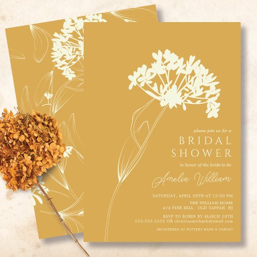Modern Floral Bridal Shower Invitation