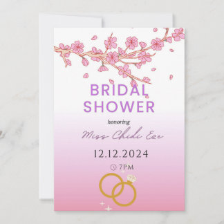 Modern Floral Bridal Shower Invitation