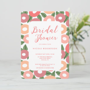 Modern Floral Bridal Shower Invitation