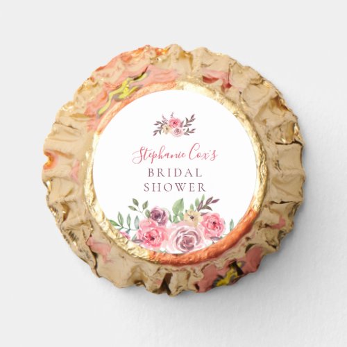 Modern Floral Bridal Shower Reeses Peanut Butter Cups