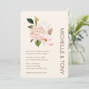Modern Floral Bridal Shower Wedding Shower Invitation