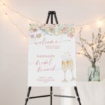 Modern Floral Bridal Shower Welcome Sign<br><div class="desc">This lovely Customizable Welcome Poster features a minimalist design with champagne flutes and is a beautiful way to warmly welcome your guests to your wedding shower,  bridal shower,  or special event. Easily edit most wording to match your event! Text and background colors are fully editable!</div>