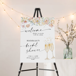 Modern Floral Bridal Shower Welcome Sign