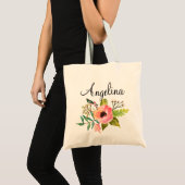 Modern Floral Bridesmaid Personalized-2 Tote Bag (Front (Product))