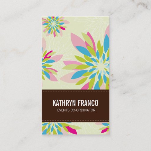 Customizable BUSINESS CARD :: modern dahlia 2P