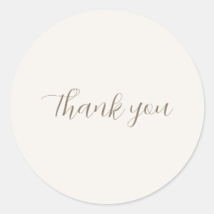 Modern Floral Bugs Woodland Thank You Classic Round Sticker