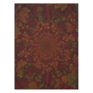 Modern Floral Burgundy Red Green Elegant Tablecloth