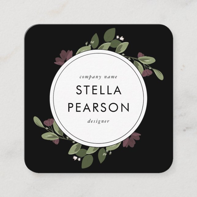 Modern Floral Business Card (Front)