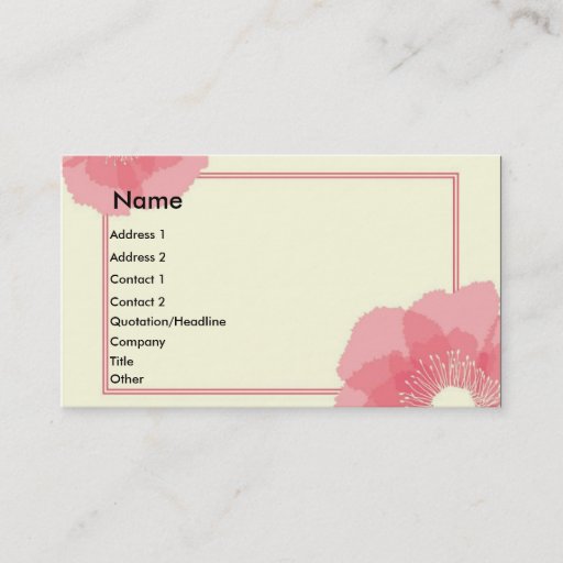 Customizable Modern Floral Business Card