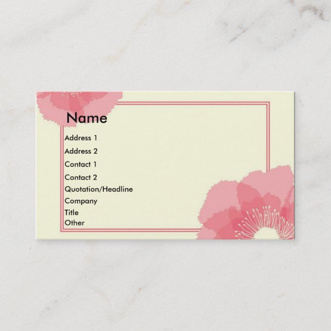 Modern Floral Business Card (Front)
