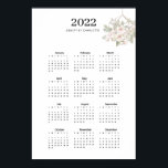 Modern, floral calender 2022 Poster<br><div class="desc">Modern,  floral calender 2022 poster. Edit your product in a few minutes by adding your data. You can change the font/color/position by "further personalization".</div>