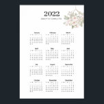 Modern, floral calender 2022 Poster<br><div class="desc">Modern,  floral calender 2022 poster. Edit your product in a few minutes by adding your data. You can change the font/color/position by "further personalization".</div>