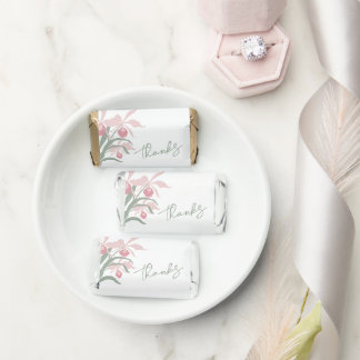 Modern floral Cattleya orchid dusty pink wedding  Hershey's Miniatures