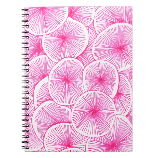 Modern, floral, colorful notebook, designer notes notebook (Front)