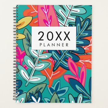 Modern Floral Cover Weekly And Monthly Planner by LemonBox at Zazzle