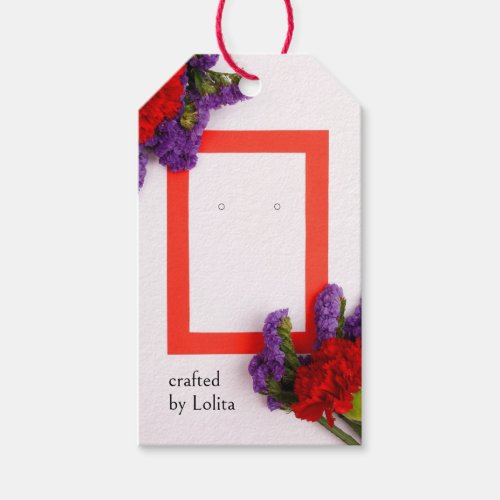 Modern Floral Custom Jewelry Display Hang Tags