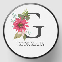 Modern Floral Customizable Monogrammed  
